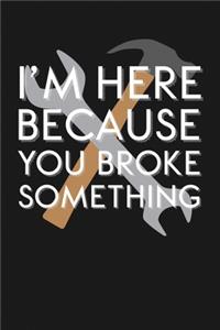 I'm Here Because You Broke Something
