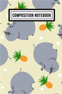Rhino Wide Ruled Composition Notebook
