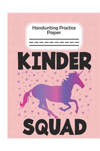 Kinder Squad - Handwriting Practice Paper
