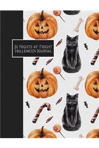 31 Nights of Fright Halloween Journal: Spooky Drawing Prompts for Kids and Grownups - Black Cats and Candy Canes