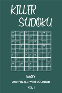 Killer Sudoku Easy 200 Puzzle With Solution Vol 1