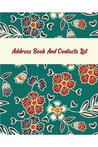Address Book And Contacts List