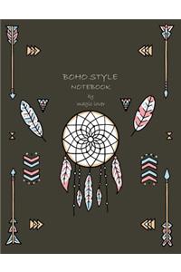 Boho style notebook by magic lover