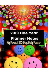 2019 One Year Planner Notes