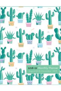 2018-19 Monthly Planner, August 2018 - December 2019