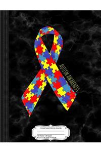 Autism Awareness Ribbon Composition Notebook