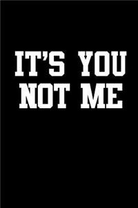 It's You Not Me