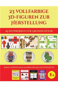 Kunstprojekte für Grundschüler (23 vollfarbige 3D-Figuren zur Herstellung mit Papier)