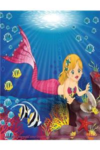 Sweet Little Mermaid 2017-2018 Large 18 Month Academic Planner Calendar