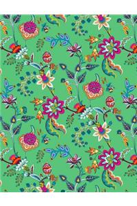 My Big Fat Journal Notebook Chinoiserie Pattern On Green