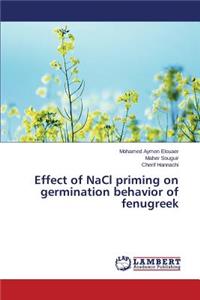 Effect of NaCl priming on germination behavior of fenugreek