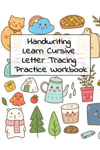 Handwriting Learn Cursive Letter Tracing Practice Workbok