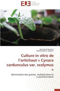 Culture in Vitro de l'Artichaut Cynara Cardunculus Var. Scolymus