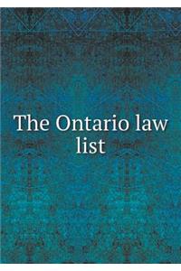 The Ontario Law List