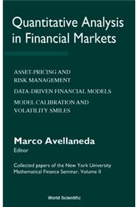 Quantitative Analysis in Financial Markets: Collected Papers of the New York University Mathematical Finance Seminar (Vol II)