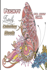 Flighty butterfly coloring book for adult girl