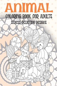 Animal - Coloring Book for adults - Stress Relieving Designs