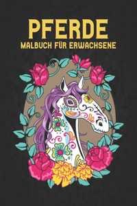 Malbuch für Erwachsene Pferde