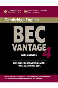 Cambridge Bec 4 Vantage Student's Book with Answers