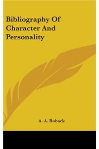 Bibliography Of Character And Personality