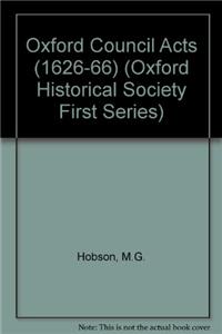 Oxford Council Acts (1626-66)