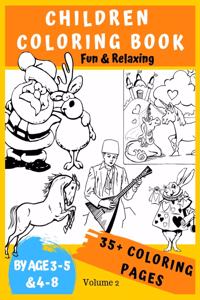 Children Coloring book by age 3-5 & 4-8