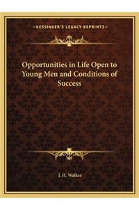 Opportunities in Life Open to Young Men and Conditions of Success