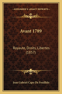 Avant 1789
