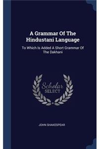 Grammar Of The Hindustani Language