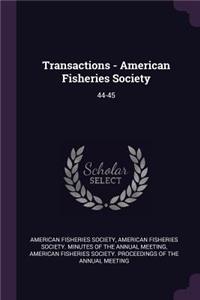 Transactions - American Fisheries Society