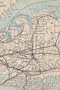 New York City Vintage Map Field Journal Notebook, 50 pages/25 sheets, 4x6