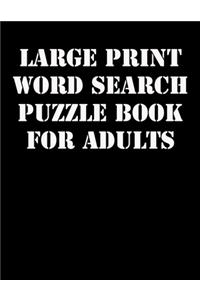 Large print Word Search Puzzle Book for Adults