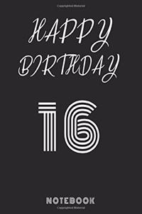 Happy 16th Birthday Notebook & Journal