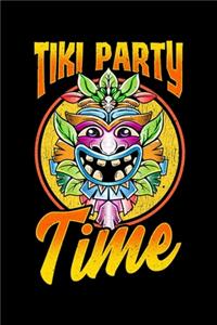 Tiki Party Time: Tiki Party Time Island Luau Themed Tiki Head Celebration Blank Composition Notebook for Journaling & Writing (120 Lined Pages, 6" x 9")