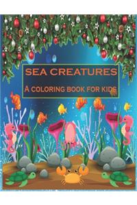 Sea creatures coloring book for kids