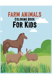 Farm Animals Coloring Book For Kids
