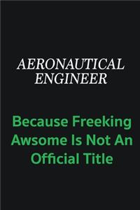 aeronautical engineer because freeking awsome is not an official title