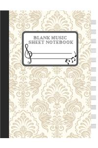 Blank Music Sheet Notebook