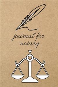 Journal for Notary