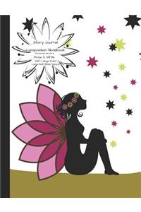 Story Journal Composition Notebook Draw & Write Half College Ruled Lines Half Blank Space: Combined Note and Sketch Workbook Top & Bottom
