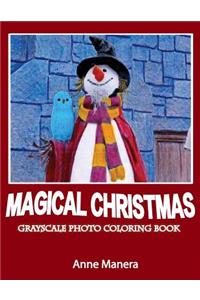 Magical Christmas Grayscale Photo Coloring Book