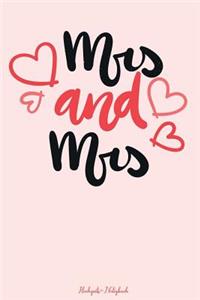 Mrs & Mrs Hochzeits-Notizbuch