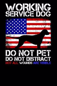 Working Service Dog - Do Not Pet Do Not Distract - Not All Wounds Are Visible