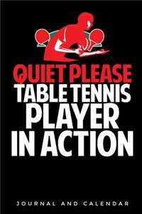 Quiet Please Table Tennis Player in Action