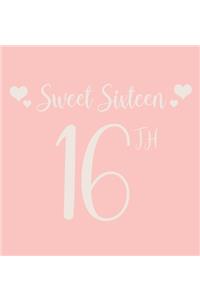 Happy 16th Birthday Guest Book (Hardcover)