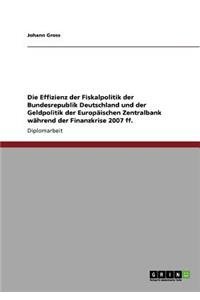 Effizienz der Fiskalpolitik Deutschlands und der Europäischen Zentralbank während der Finanzkrise 2007 ff.