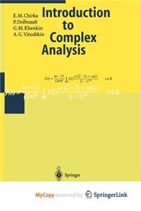 Introduction to Complex Analysis