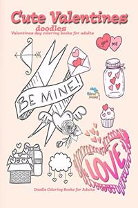 Cute Valentines doodles valentines day coloring books for adults