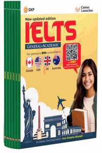 GKP IELTS 2025 Set of 6 Books for Academic+ General Test by Career Launcher (Reading, Listening, Writing, Speaking, Grammar and Aviator) Latest Edition| English Books