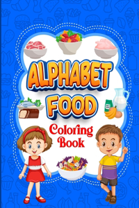 Alphabet Food Coloring With names book activity.